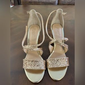 Gold sandals size 10 by Badgley Mischka size 10